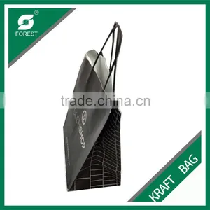 COSTOM LOGO PRINTED BLACK PAPER BAG thumbnail-4