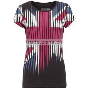 2015 Fashinable Girl's t Shirt With Pocket Crew Neck Camo T-shirt thumbnail-4