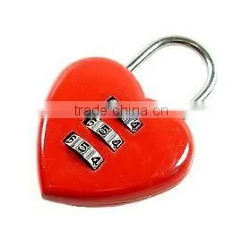 Factory Direct Hot Sale 3 Letters Zinc Alloy Combination Heart Shape Padlock thumbnail-3