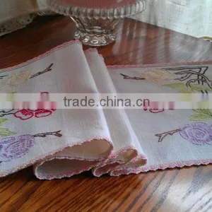 VINTAGE EMBROIDERED TABLE/DRESSER RUNNERS thumbnail-1
