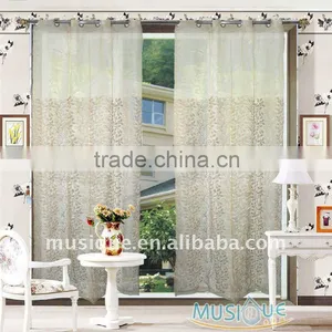 100% Organza With Embroidery Curtain thumbnail-1