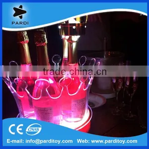Promotional Rechargeable Crown Led Light up Champagne Ice Bucket Quality Choice thumbnail-1