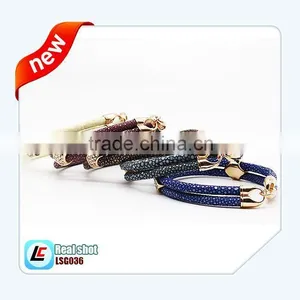 Fashionable High Class Leather Bacelet Genuine Stingray Skin Leather Bracelet thumbnail-6