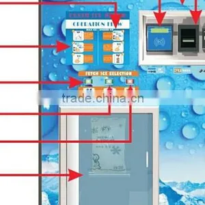 Multifunction Coin IC Card Cash Operate R404a Refrigerant Full Automatic Outdoor Ice Vending Machine For Sale thumbnail-3