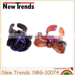 Colorful Cute Bow Tie Shape Ring Wholesale thumbnail-1