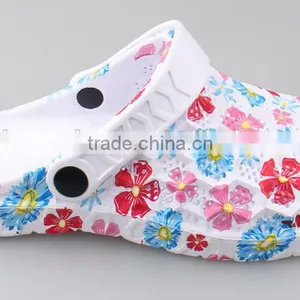 2016 JinJiang Factory New Design Water Transfer Printing EVA Clogs Women EVA Garden Shoes thumbnail-4
