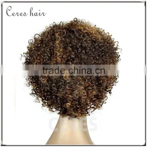 Afro Kinky Human Hair Wig Kinky Curly Short Human Hair Wig for Black Women thumbnail-3