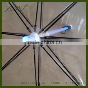 Clear Umbrella With Led Light Glow in Rain, Transparent Lightsabre Umbrellas thumbnail-1
