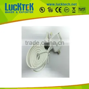 3 in 1 Flat Led Usb Cable for Any Micro Device Usb Cable for Samsung for Iphone thumbnail-1