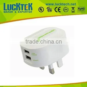 uk Type 5v 3A Duplex Usb Power Adapter thumbnail-1