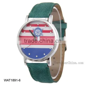 2016 Navy Blue Canvas Strap Wrist Watch thumbnail-6