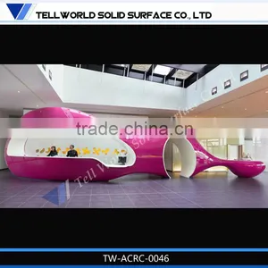 Modern Fashion Fancy Design Curved Counter Design/ Reception Desk/beautiful Salon Reception Desks thumbnail-1