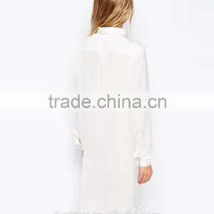 2016 Shirt Dress With Pocket Detail in Silky-feel Fabric thumbnail-4