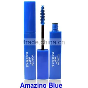 High Quality Yorom Waterproof Color Mascara in Plastic Tube Hair Color Mascara Black Brown Purple Green Blue thumbnail-4