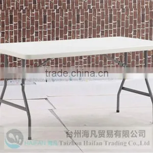 Strong and Durable 5FT Plastic Folding Writing Table/hot Sell Adjustable Drafting Table for Party thumbnail-3