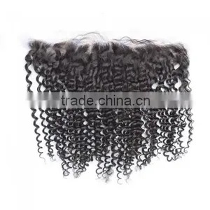 Large Stock no Moq Free Part Kinky Curl 13*4 Lace Frontal Closure thumbnail-5