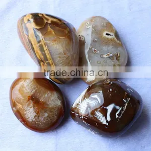 Natural Polished Blood Brown Agate Stone thumbnail-1