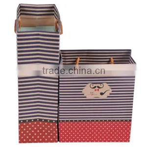 Cute Mustache Brown Paper Shopping Bag thumbnail-4
