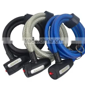 Hot Sale High Quality Wholesale Price Durable Fashionable Bicycle Cable Lock Spiral Lock thumbnail-3