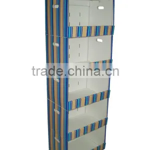New Arrival Design Paper Dispaly Racks,5 Tier Corrugated Carboard Display Stand thumbnail-4