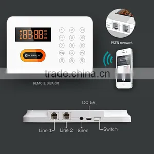 NEW!!! CE RoHS 120 Built-in Siren Smart Touch Panel PSTN Wireless Home Burglar Alarm Security Systems With Smart Sockets thumbnail-1