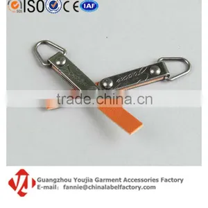 Metal Logo Engraved Custom Leather Zipper Pull/Zipper Slider/Puller Head thumbnail-1