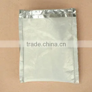 IN STOCK 12*16cm Metallic Silver Fabric Pouch With a Drawstring Cord thumbnail-3