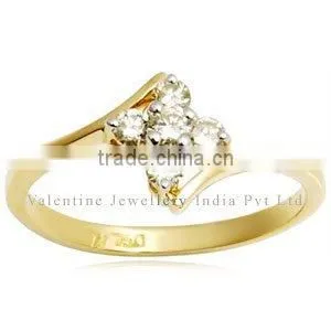 Cheap Gold Ring, Affordable Diamond Ring, Daily Wear Ring thumbnail-1