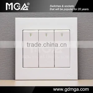 16A 3 Gang 2 Control Household Electric Switch thumbnail-1