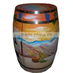 Wood Wine Barrel Refrigerator Furniture, Electric Barrel Cooler, Wine Barrel With Cooling thumbnail-3