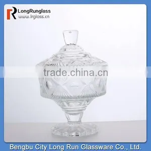 LongRun 2015 New Design Embossed Pattern Glass Candy Dish thumbnail-1