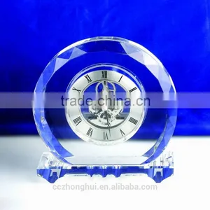 2016 New Arrival Round Faceted K9 Crystal Clock thumbnail-1