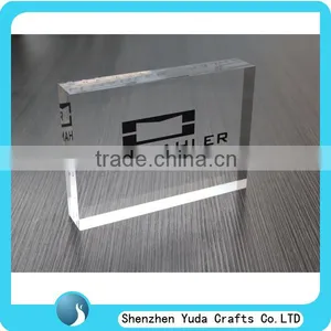 Custom Clear and Colored Cast Acrylic Block , Engraved Plexiglass Logo Block, Silk-screen Printing Perspex Brick 20-50mm Thick thumbnail-5