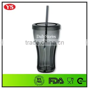 16oz Customized Plastic Soda Cups With Lid and Straw thumbnail-4