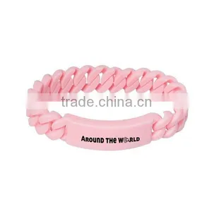 New Design Best Sales Silicone Tyvek Bracelet Twist Rubber Braided Bracelet thumbnail-1