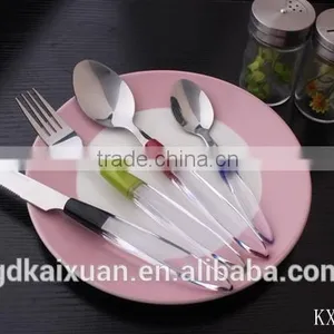 Scientific Dinner Utensils Plastic Handle Stainless Steel Cutlery Wholesale thumbnail-1