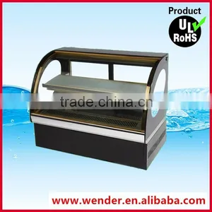 Arc Style Golden Frame Commercial Bakery Glass Display Showcases thumbnail-1