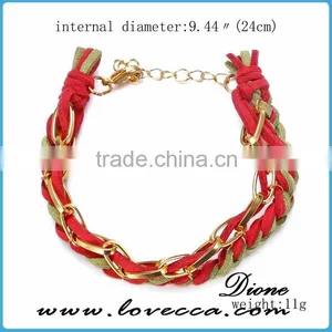 Cheap Price DIY Red Nylon Handchain Merry Christmas Bracelet thumbnail-1