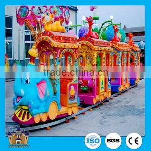 Animal Toys Design Amusement Park Equipment Mini Electric Elephant Train Ride for Kids thumbnail-1