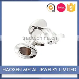 Newest Design Promotions Gifts Brown Cat Eye Stone Suit Shirt Cufflinks thumbnail-2