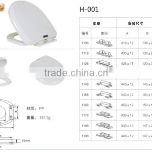 PP Round Shape Soft Close Toliet Seat H-001,wholesale China thumbnail-1
