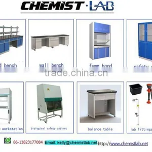 Wall Mounte All Steel Lab Side Table With Sink & Full Height Drawers in Chemistry Laboratory thumbnail-3
