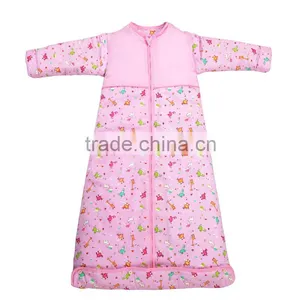 Infant Kids Anti Kicking Quilt Sleeping Bag for Four Seasons Detachable Fillings Pink Style thumbnail-5