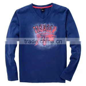 Mens Long Sleeve Cotton T-shirts for Spring and Fall thumbnail-1