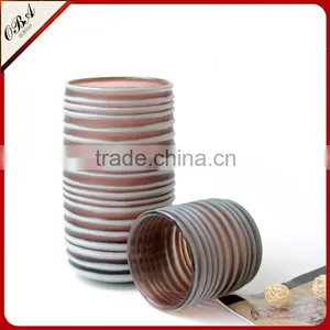 Wholesale Handmade Purple Cylindrical Glass Vase, Hand Carved Art Glass Flower Vase Bottle thumbnail-1