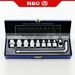 10 Pieces 12.5mm Series Socket Wrench Tools Set thumbnail-1