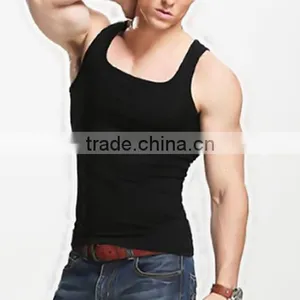New Style Hot Basic Cheap High Quality Gym Singlet Vest for Men thumbnail-2