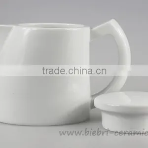1000ml Antique Plain White Custom Printed Porcelain Ceramic Teapot Water Kettle With Mugs Cups Sets thumbnail-1