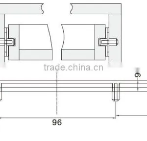 0219010 Black Plastic Drawer Slide Rail for Furniture Cabinet thumbnail-2