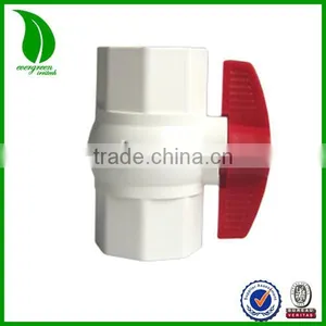 HEAVY DUTY UPVC BUTTERFLY HANDLE OCTAGONAL BALL VALVE thumbnail-1